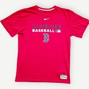 Nike Dri-Fit MLB Boston Red Sox Baseball Short Sleeve Logo T-Shirt. Tee. Small.